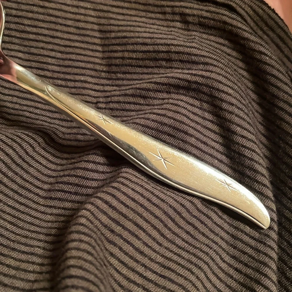 MAR-CREST CITATION Atomic Starburst MCM Vintage pie cake server Stainless USA